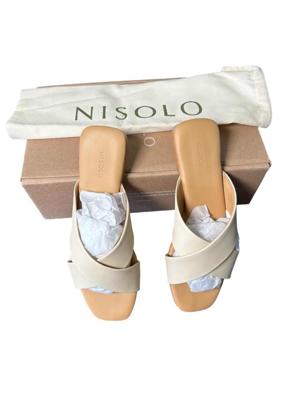 Nisolo Catalina Slide Sandals Women’s Size 9.5 Leather Slip On Flat Sandals - Picture 4 of 6
